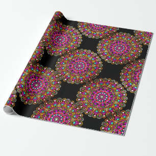 Knitting Mandala Wrapping Paper