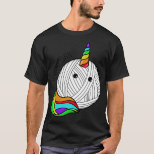 knitting needle wool yarn chopping unicorn kiddinx T-Shirt