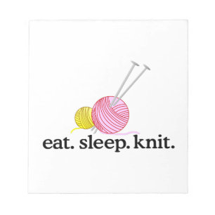 Knitting Needles & Yarn Notepad