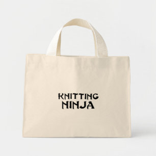 Knitting Ninja Mini Tote Bag