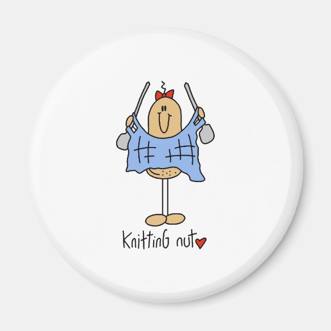 Knitting Nut Magnet (Front)