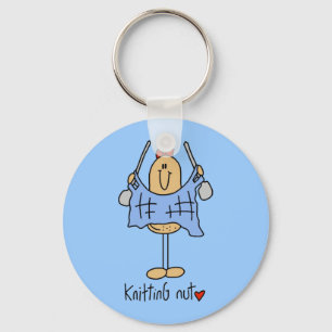 Knitting Nut T-shirts and Gifts Key Ring