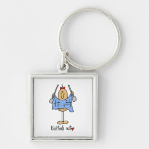 Knitting Nut T-shirts and Gifts Key Ring
