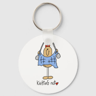 Knitting Nut T-shirts and Gifts Key Ring