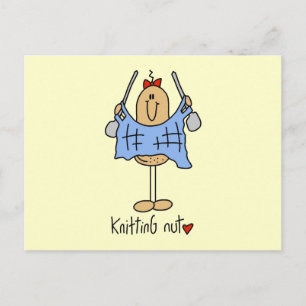 Knitting Nut T-shirts and Gifts Postcard
