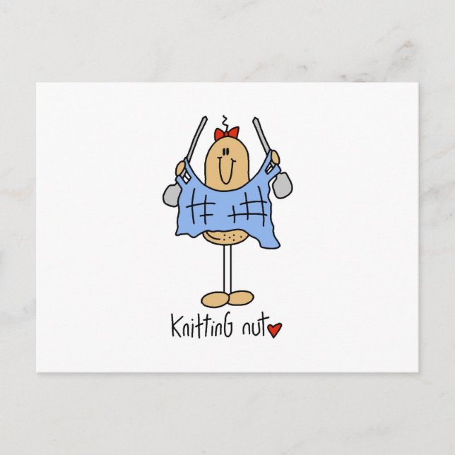 Knitting Nut T-shirts and Gifts Postcard (Front)