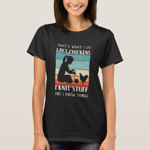 Knitting Outfit - Chicken Breeder Design Women Kni T-Shirt