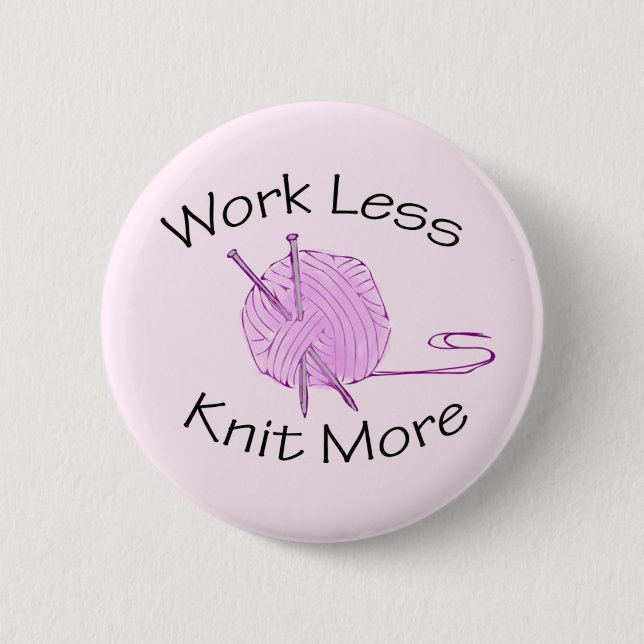 Knitting Passion 6 Cm Round Badge (Front)
