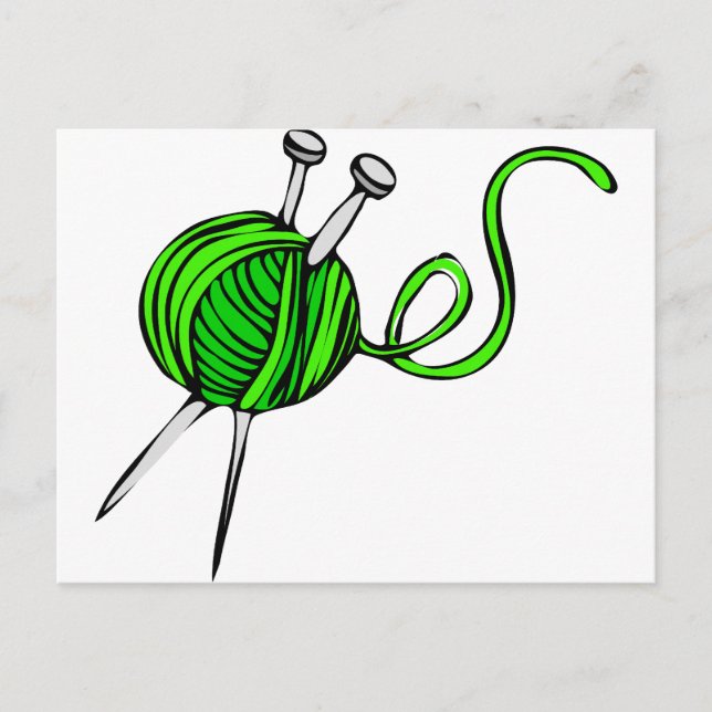 Knitting Postcard (Front)