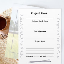 Knitting Project Pattern Information Page