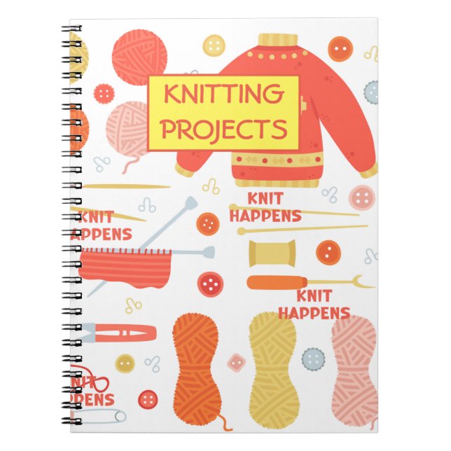 Knitting Projects Notebook (Front)
