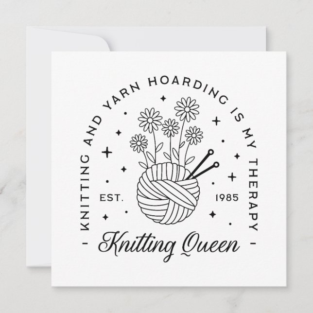 Knitting queen funny yarn hoarder (Front)