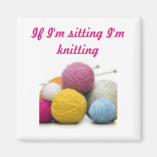 Knitting quotes magnet