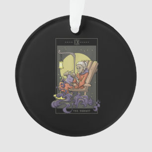 Knitting Sewing Hermit Tarot Card Crochet Quilting Ornament