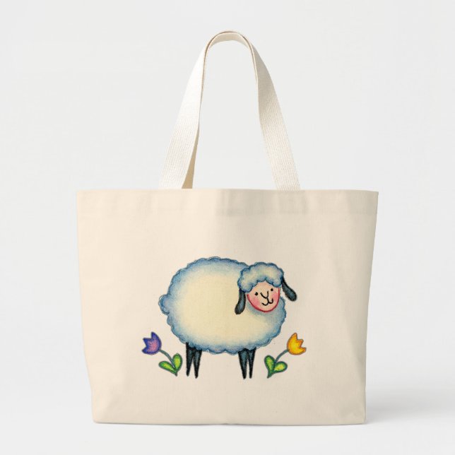 KNITTING SHEEP BAG by SHARON SHARPE (Front)