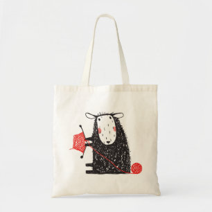 Knitting Sheep Tote Bag
