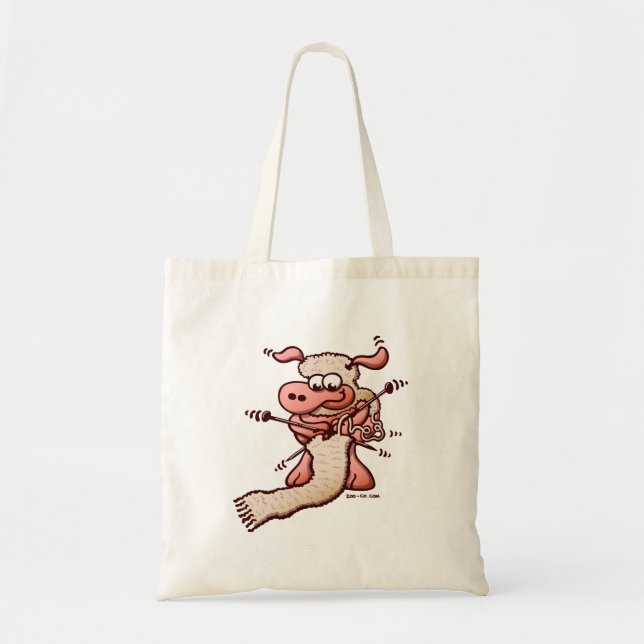 Knitting Sheep Tote Bag (Front)