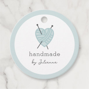 Knitting small business product tag