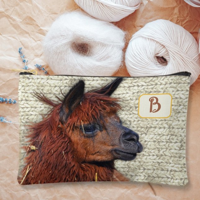 Knitting Supplies Alpaca Monogram Accessory Pouch (Creator Uploaded)