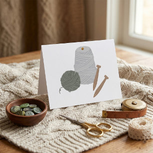 Knitting Thank You Card