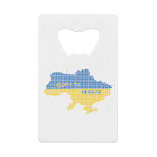 Knitting Ukrainian state map text Glory to Ukraine