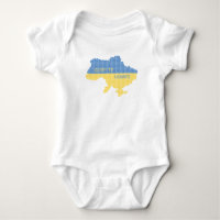 Knitting Ukrainian state map text Glory to Ukraine