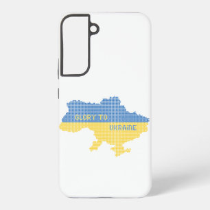 Knitting Ukrainian state map text Glory to Ukraine Samsung Galaxy Case