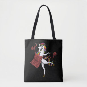 Knitting Unicorn Mum Magical Yarn Knitter Tote Bag