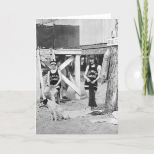 Knitting Venice Lifeguards, early 1900s Card