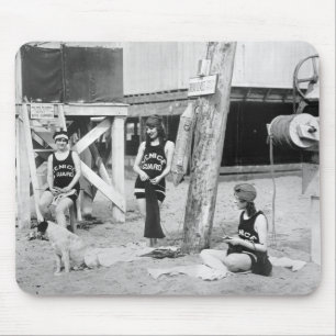Knitting Venice Lifeguards, early 1900s Mouse Pad