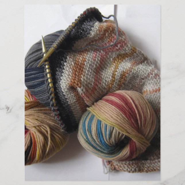 Knitting with Wool Yarn Flyer (Front)