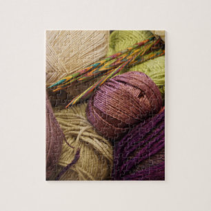 Knitting with Wool Yarn Jigsaw Puzzle