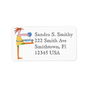 Knitting Woman   Address Label