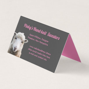 Knitting Wool Lamb Sheep Business Card