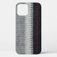 Knitting wool: red, white stripes.