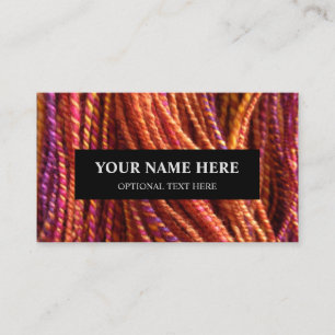 Knitting Yarn Handspun Texture Photograph Business Card