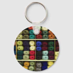 Knitting Yarn Key Ring