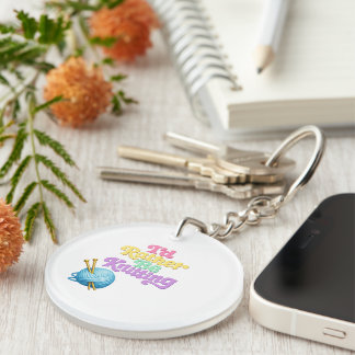 Knitting Yarn Lover Key Ring