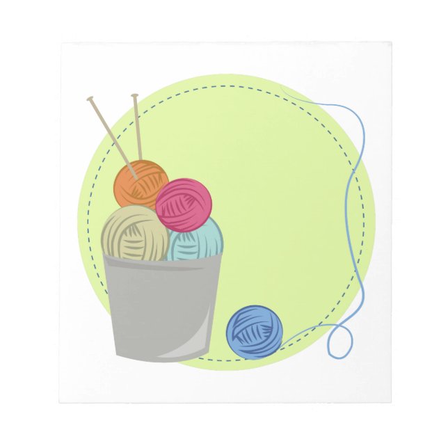 Knitting Yarn Notepad (Front)