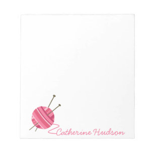 Knitting Yarn Personalised Notepad