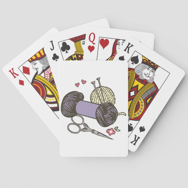 Knitting Yarn Playing Cards (Back)