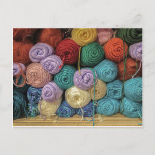 Knitting Yarn Postcard