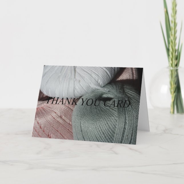 Knitting Yarn Thank You Card (Front)