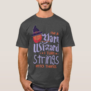 Knitting Yarn Wizard Quote Magician Knitter T-Shirt