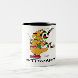 Knittinggaroos Rollerblading Two-Tone Coffee Mug