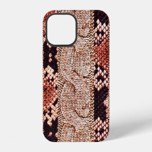 Knitwear Fabric Texture, geometric texture, snake iPhone 12 Case