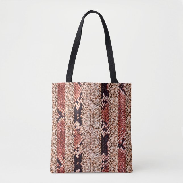 Knitwear Fabric Texture, geometric texture, snake  Tote Bag (Front)