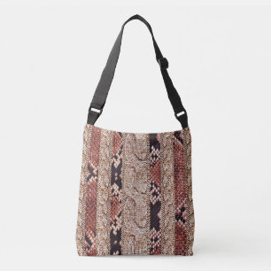 Knitwear texture, geometric snake pattern. crossbody bag