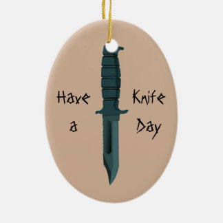 Knives Have a Knife Day Ceramic Tree Decoration