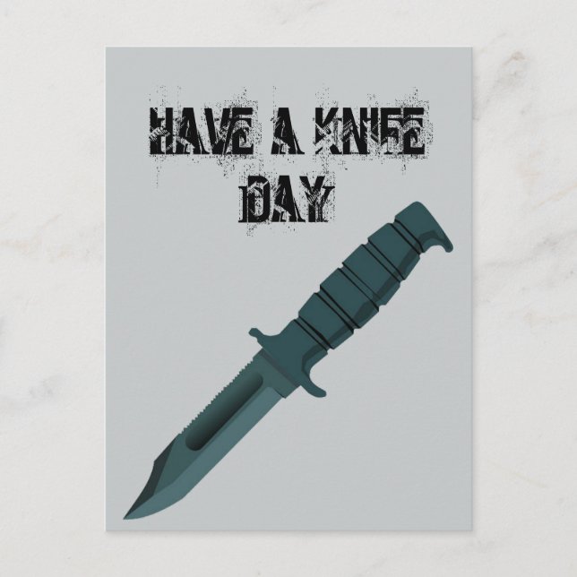 Knives Have a Knife Day Postcard (Front)